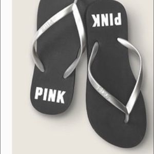 PINK by Victoria's Secret black flip flops